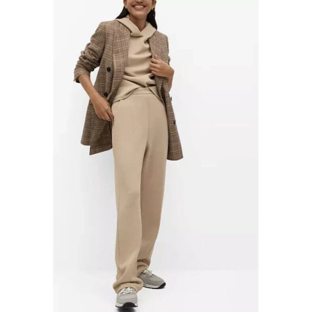 MANGO MNG Women’s Size Small Wrap Check Suit Blazer NWT OPEN 2 OFFERS - Picture 2 of 14